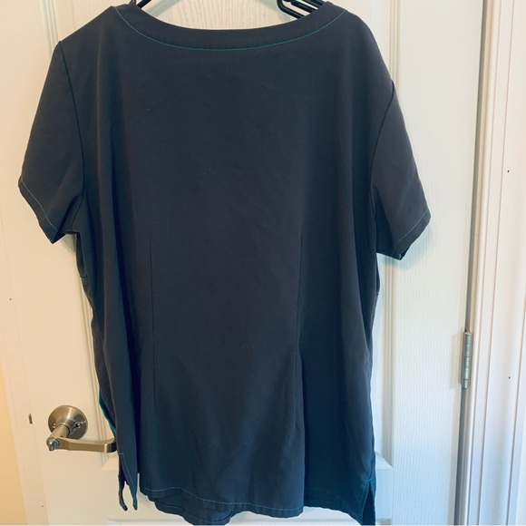 Grey’s Anatomy By Barco Woman’s Scrubs Gray Top Green Pant Size XL - Picture 2 of 4